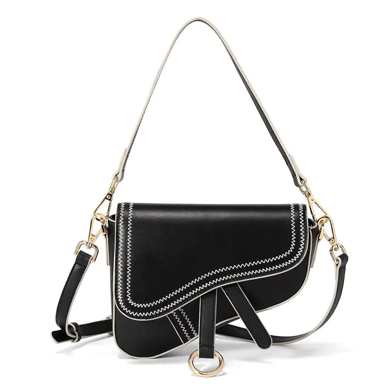 Versatile Women's Saddle Shoulder Bag - Kangaroo Style
