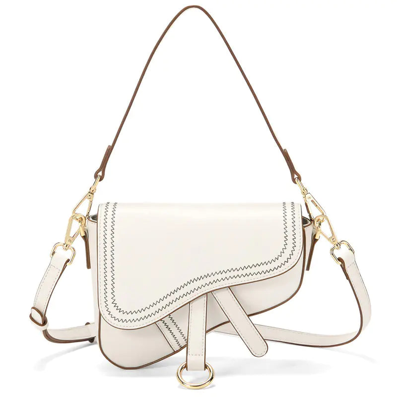 Versatile Women's Saddle Shoulder Bag - Kangaroo Style
