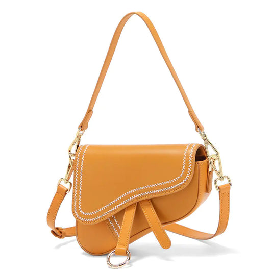 Versatile Women's Saddle Shoulder Bag - Kangaroo Style